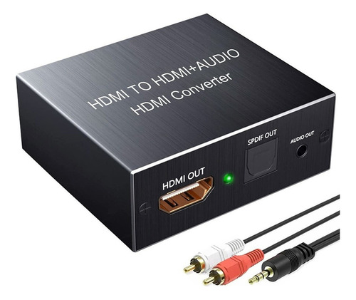 Convertidor De Audio Óptico Hdmi A Hdmi Y Spdif 4k