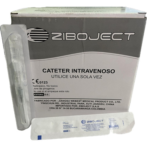 Catéter Intravenoso Ziboject #16 Caja X 50 Unds