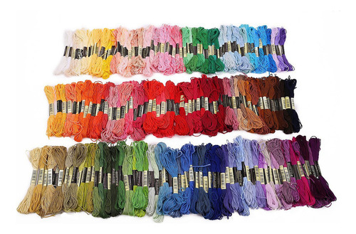 200 Madejas De Hilo De Bordar De Algodón Multicolor De 8 M