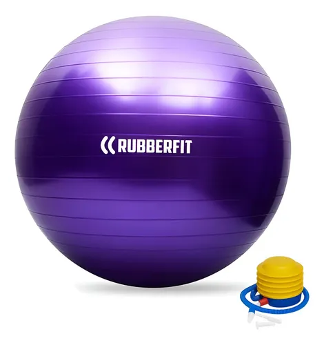 Bola Pilates Suiça Yoga Abdominal Gym Ball 55cm Bomba Cor Roxo