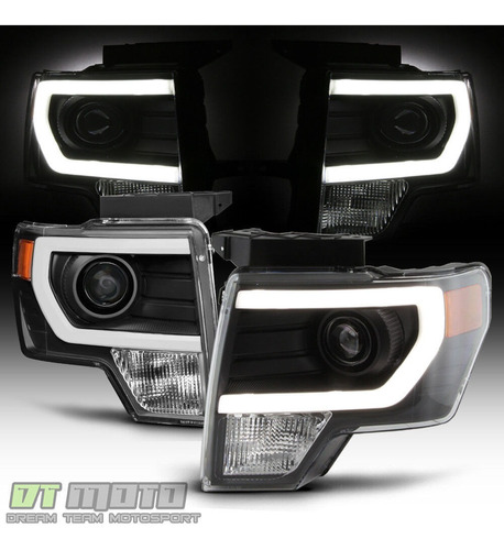 Par Faros Negro Interior Led Drl Ford F-150 Xlt 2012 5.0l