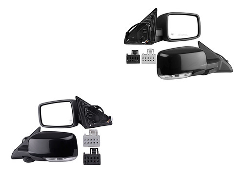 Set Espejos C/luz Inf 7 Pines Generica Ram 1500 09 - 13
