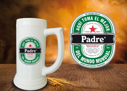 Chops De Cerveza Irrompible Personalizado Dia Del Padre