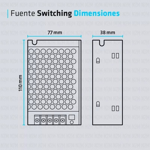 Imagen 4 de 10 de Fuente 12v 3a Metalica Regulada Switching Tira Led Cctv