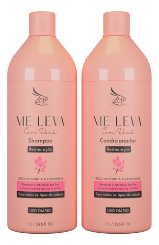 Zap Kit Shampoo E Condicionador Rosa Mosqueta E Ceramidas 1l