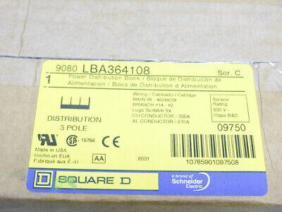 Square D 9080lba364108 Ser. C Nsfs Qqc