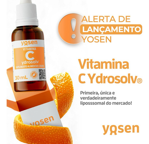 Vitamina C Líquida Ydrosolv® 30ml Yosen Sabor Lar Lipossomal
