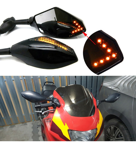 W Espejos Retrovisores Para Motocicletas Sport Style C