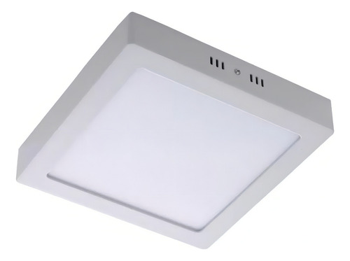 Pack 5 Foco Panel Plafon Sobrepuesto Cuadrado 24w Luz Fria Color Blanco