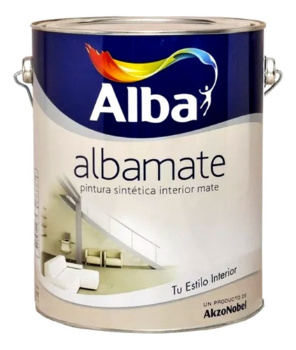 Esmalte Sintetico Mate Albamate  Blanco 4 Lts Ogus