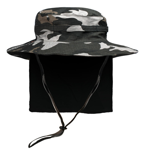 Chapéu Tático Boonie Militar Airsoft Camuflado Liso Com Aba