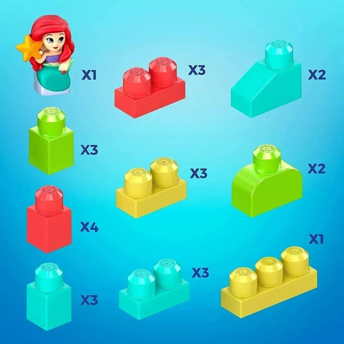 Mega Bloks - Disney Princesas - Ariel - 25 Piezas - Mattel