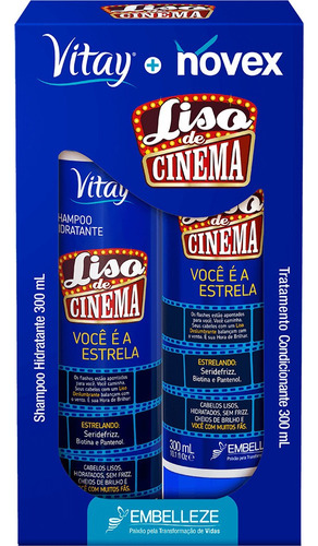  Shampoo E Condicionador Vitay Novex Liso De Cinema