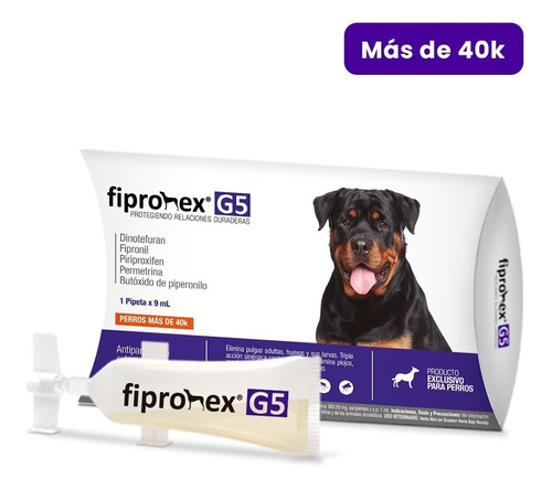 Antipulgas Para Perros Fipronex G5 Drop On Cja 1 Pip X 9 Ml