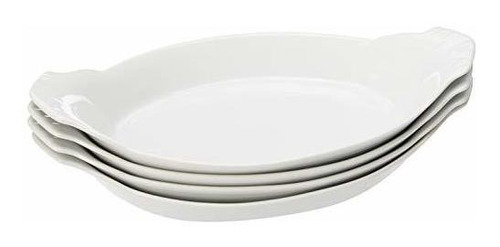 Los Platos De Hic Oval Gratinado Para Hornear, De Porcelana 