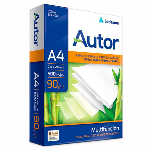 Resma A4 Papel Obra 90gr Multifuncion Marca Autor X500 Hojas