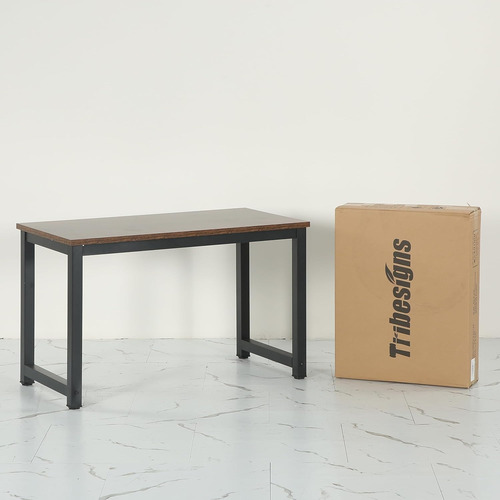 Escritorio Minimalista Para Computador Home 120x50x74cm Marrón Oscuro