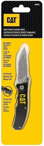 Imagen 6 de 7 de Cuchillo O Navaja Plegable Cat De Punta Curva 15 Cm 980003