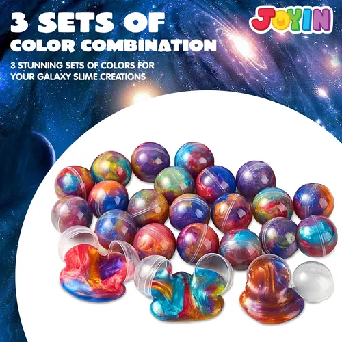Paquete De 24 Bolas De Slime De Galaxia Para Fiesta Y Estrés