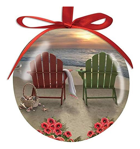 Adirondack Chairs And Hibiscus On The Beach, Basket Of ...