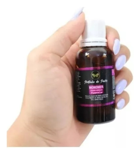 Monomer Líquido Acrílico Unhas 60 Ml Pretinho Do Poder