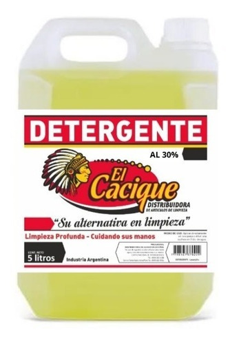 Detergente Al 30% X 5 Litros Cacique (cod. 2345)