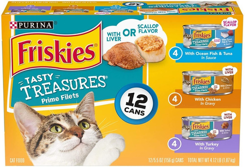 Purina Friskies Alimento Gato Tasty Treasure 12 Pack
