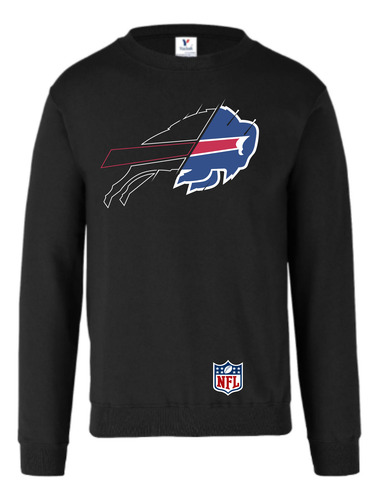 Sudadera Nfl Buffalo Modelo 2 Sin Capucha Cuello Redondo
