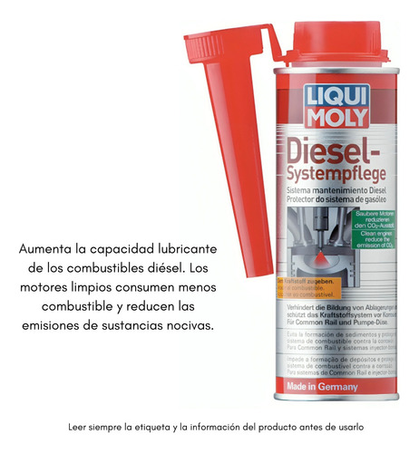 Limpia Inyector Diesel Common Rail Liqui Moly 250ml Telotenemos