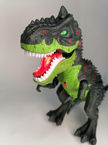 Imagen 8 de 10 de Juguete Dinosaurio T-rex Con Luces Y Sonido Lanza Humo
