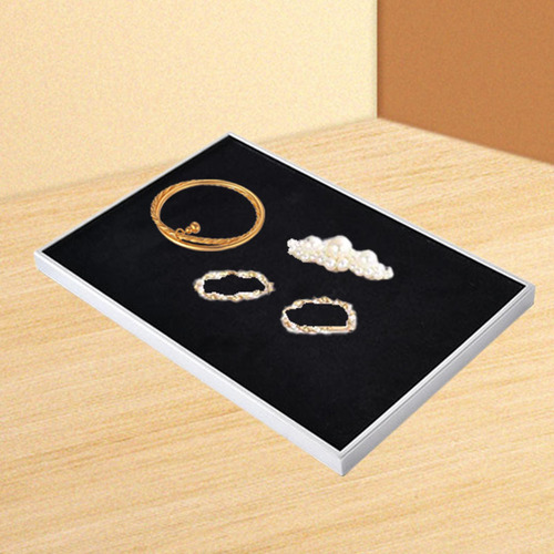 Bandeja De Terciopelo Para Joyas, Collares, Pulseras, Negro