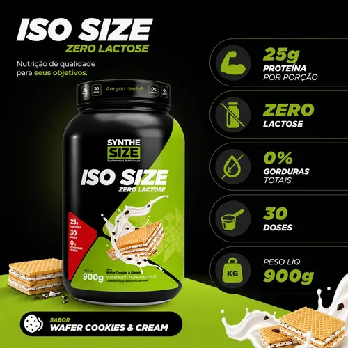 Whey Iso Size Synthesize 900g Wafer Cookies Zero Lactose