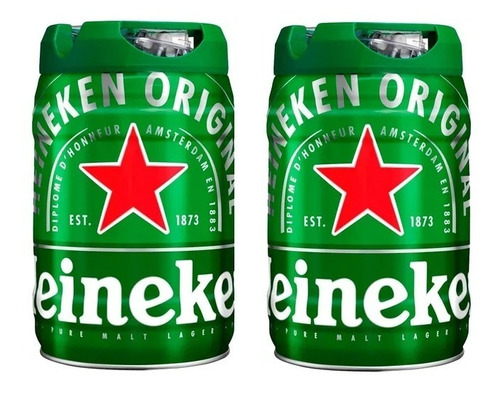 Cerveja Heineken - Kit 02 Barris(5 L) 10 Litros Chopp Lager 