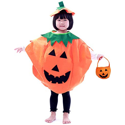 Disfraz De Calabaza De Halloween De 3 Piezas Para Niños Ropa