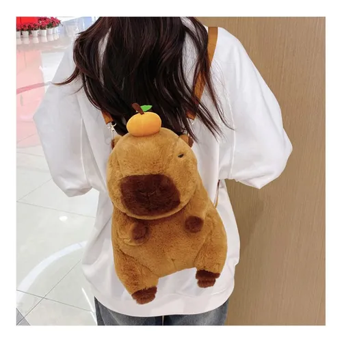 Mochila De Felpa Capibara Kawaii Para Niños Unisex
