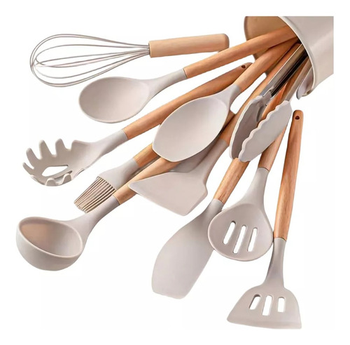 Utensilios Silicona De Cocina Espatulas Brochas Teker 12 Set