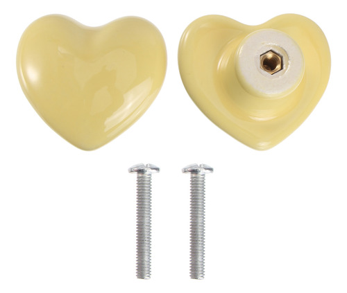 2 Manijas De Cajón Con Forma De Corazón Con Un Solo Orificio