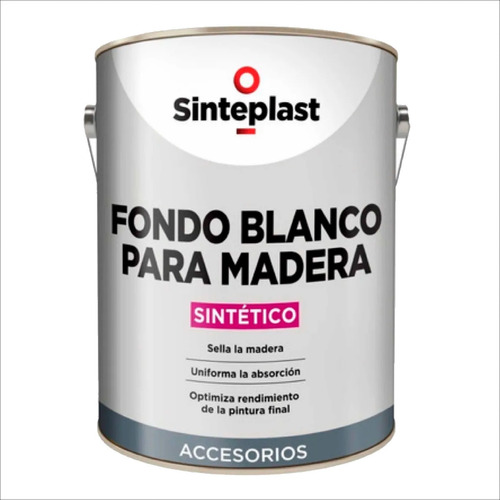 Fondo Blanco Sinteplast Pintura Esmalte Para Maderas 4 Lts