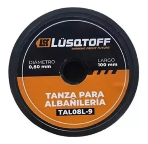 Tanza Nylon Albañil 0,8mm Naranja Fluo Lusqtoff 100mts