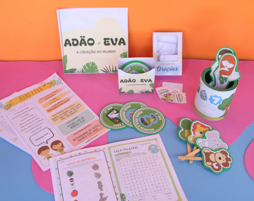 Kit Completo De Recursos Visuais Bíblicos - Adão E Eva