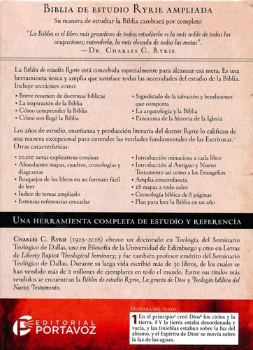 Imagen 3 de 9 de Biblia De Estudio Ryrie Dos Tonos Color Negro Tf
