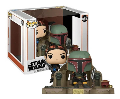 Boneco Funko Pop Boba Fett E Fennec On Throne 486 Star Wars