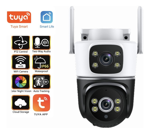 Cámara Intel Robótica Lente Tuya Smart F8-8mp Exterior Ptz