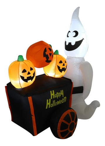 - Carrito De Calabaza Inflable De 6 Pies Para Halloween