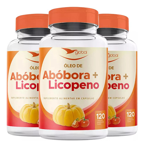 3un Óleo De Semente De Abóbora + Licopeno - 120 Cgm - Global