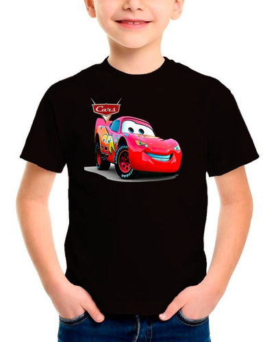 Polera Estampada 100%algodón Niño Cars 