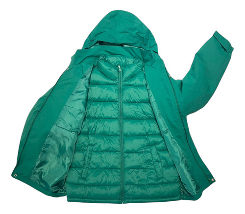 Campera Nieve Niños 2 En 1 Ski Snowboard Verde - Jeans710