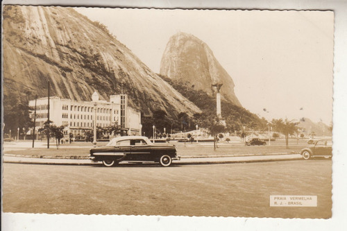 Antigua Postal Vista Zona Praia Vermelha Rio Janeiro Brasil