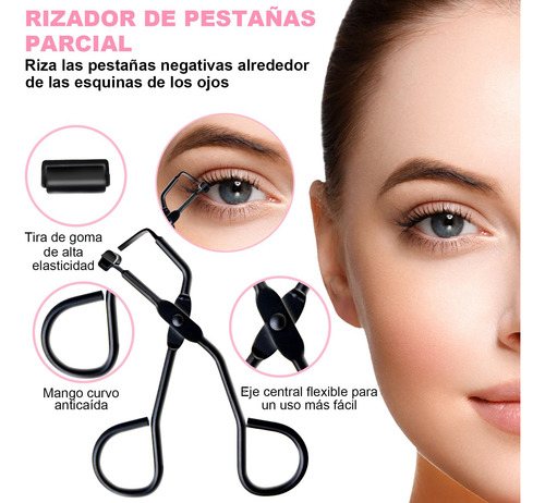 Kit Rizador De Pestañas, Rizador De Pestañas 9 En 1 Con 4