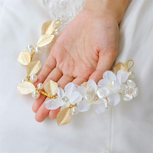 Para J Diadema De Princesa De Flores Blancas Para La